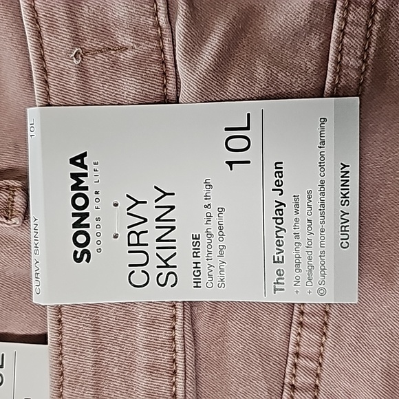 NWT Sonoma Curvy skinny High Rise  Stretch jeans Long 32-in Size 8L or 10L - Picture 10 of 10